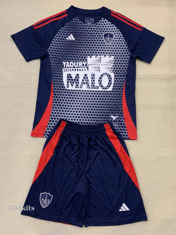 24-25 Stade Brestois Third Kids Soccer Jersey