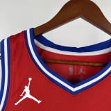 22-23 76ERS GEORGE #8 Red Top Quality Hot Pressing NBA Jersey (Trapeze Edition) 飞人版