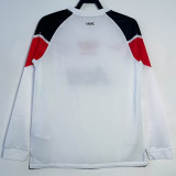 2010-2011 Man Utd Away White Long sleeve Retro soccer jersey (长袖) 欧冠版