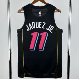 21-22 HEAT JAQUEZ JR. #11 Black City Edition Top Quality Hot Pressing NBA Jersey (圆领）