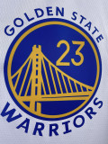 22-23 WARRIORS GREEN #23 White Top Quality Hot Pressing NBA Jersey (V领)