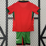 24-25 Portugal Home Kids Soccer Jersey