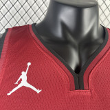 22-23 HEAT JAMES #6 Red Top Quality Hot Pressing NBA Jersey (Trapeze Edition) 飞人版