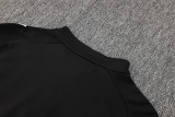 2025 AD Black Half Pull Tracksuit (半拉链)