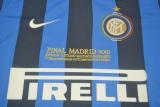 2009-2010 INT Home Long Sleeve Retro Soccer Jersey (长袖)(欧冠决赛字)