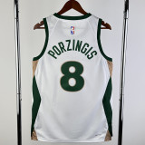 23-24 CELTICS PORZINGIS #8 White City Edition Home Top Quality Hot Pressing NBA Jersey