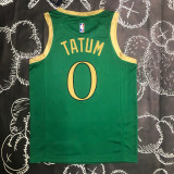 2020 CELTICS TATUM #0 City Edition Green Top Quality Hot Pressing NBA Jersey