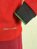 24-25 Portugal Home Long Sleeve Player Version Soccer Jersey (长袖球员)