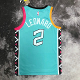 22-23 Sa Spurs LEONARD #2 Green City Edition Top Quality Hot Pressing NBA Jersey