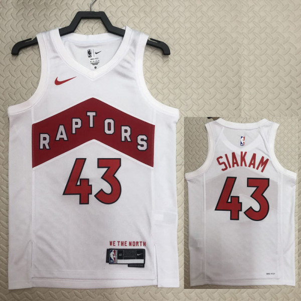 22-23 Raptors SIAKAM #43 White Top Quality Hot Pressing NBA Jersey