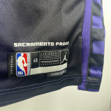 23-24 Kings SABONIS #10 Purple Top Quality Hot Pressing NBA Jersey (Trapeze Edition)飞人版