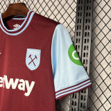24-25 West Ham Home Fans Soccer Jersey