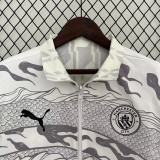 2024 Man City White Double Sided Windbreaker (双面风衣)
