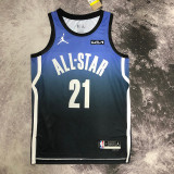 2023 ALL STAR EMBIID #21 Blue Top Quality Hot Pressing NBA Jersey (全明星)