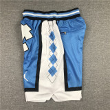 North Carolina Blue City Edition Top Quality NBA Pocket Pants *北卡