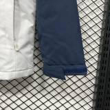 24-25 PSG Jordan Cotton Thickened warm Blue White Outdoor Jackets #P7加棉冲锋衣