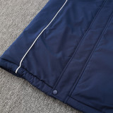 24-25 Bayern Royal Blue Hooded Windbreaker Fabric Cotton Coat #G199(红标)