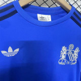 24-25 Man Utd Blue Joint Retro Edition Long Sleeve Soccer Jersey (长袖)