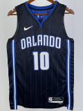 22-23 Magic BOL #10 Black Top Quality Hot Pressing NBA Jersey（黑色条纹）