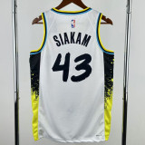 24-25 Indiana Pacers SIAKAM #43 White City Edition Top Quality Hot Pressing NBA Jersey