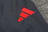 24-25 Man Utd Dark gray Kids Half Pull Tracksuit (童装)(半拉链)