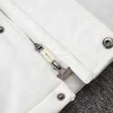 24-25 Flamengo White Hooded Windbreaker Fabric Cotton Coat #G205(黑标)