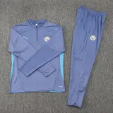 24-25 Man City Gray Half Pull Tracksuit (半拉链)
