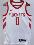 2018-19 ROCKETS WESTBROOK #0 White Home Top Quality Hot Pressing NBA Jersey