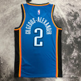 OKC GILGEOUS-ALEXANDER #2 Blue Top Quality Hot Pressing NBA Jersey