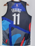 23-24 NETS IRVING #11 Blue Black City Edition Top Quality Hot Pressing NBA Jersey