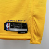 22-23 Lakers JAMES JR. #9 Yellow Top Quality Hot Pressing NBA Jersey(圆领)