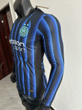 25-26 INT Blue Black Special Edition Long Sleeve Player Version Soccer Jersey (长袖球员)