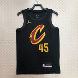 22-23 Cleveland Cavaliers MITCHELL #45 Black Top Quality Hot Pressing NBA Jersey (Trapeze Edition)
