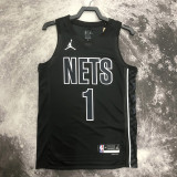 22-23 NETS BRIDGES #1 Black Top Quality Hot Pressing NBA Jersey (Trapeze Edition)