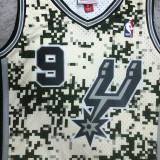 2013-14 SA Spurs PARKER #9 Green CamouflageTop Quality Hot Pressing NBA Jersey (迷彩）