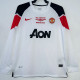 2010-2011 Man Utd Away White Long sleeve Retro soccer jersey (长袖) 欧冠版