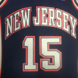 2006-07 NETS CARTER #15 Dark Blue Retro Top Quality Hot Pressing NBA Jersey