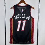 22-23 HEAT JAQUEZ JR. #11 Black Top Quality Hot Pressing NBA Jersey (V领）