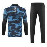 24-25 Napoli Blue Black Half Pull Tracksuit (半拉链)