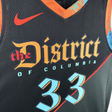 23-24 Wizards KUZMA #33 Black City Edition Top Quality Hot Pressing NBA Jersey