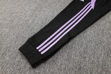 24-25 Germany White Hoodie Half Pull Tracksuit #F595半拉连帽