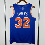 KNICKS TOWNS #32 Blue Top Quality Hot Pressing NBA Jersey