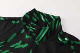 24-25 Nigeria Black Green Jacket Tracksuit #01