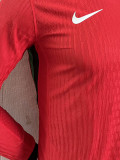 24-25 Portugal Home Long Sleeve Player Version Soccer Jersey (长袖球员)