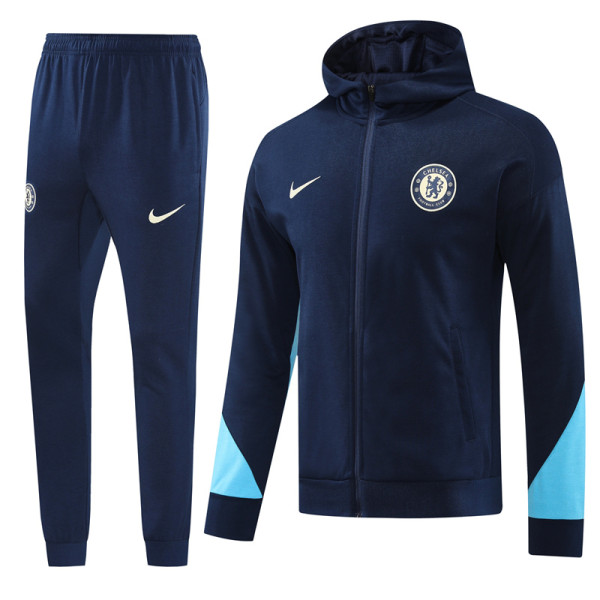24-25 CHE Royal blue Hoodie Jacket Tracksuit #01