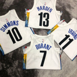 22-23 Nets DURANT #7 White City Edition Top Quality Hot Pressing NBA Jersey