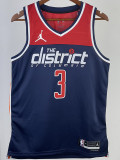 22-23 Wizards BEAL #3 Royal Blue Top Quality Hot Pressing NBA Jersey (Trapeze Edition)