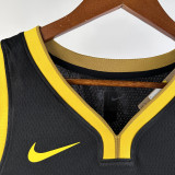 23-24 WARRIORS CURRY #30 Black City Edition Top Quality Hot Pressing NBA Jersey (V领)