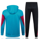 24-25 PSG Lake blue Hoodie Jacket Tracksuit #F568
