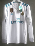 2017-2018 RMA Home Player Version 长袖球员 Long Sleeve Retro Soccer Jersey